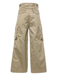 Sacai belted cargo trousers - Bruin