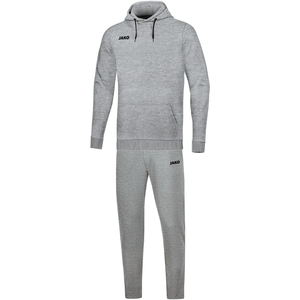 JAKO Base Jogginganzug mit Hoodie hellgrau meliert