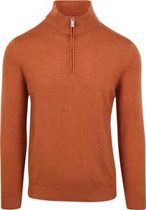 R2 Amsterdam R2 Half Zip Pullover Merino Wolle Brique