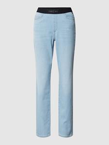Marc Cain Straight leg jeans met label in band