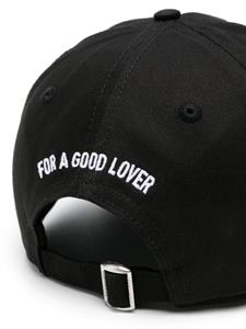 Dsquared2 slogan-embroidered baseball cap - Zwart