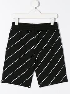 Neil Barrett Kids Shorts met logostreep - Zwart
