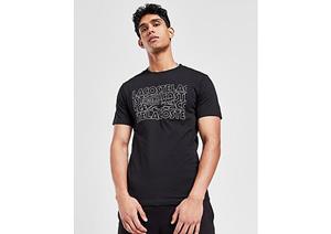 Lacoste Croc Wordmark Graphic T-Shirt - Black- Heren