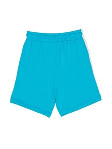 MSGM Kids logo-print cotton bermuda shorts - Blauw
