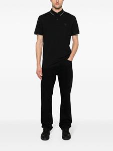 BOSS logo-appliqué polo shirt - Zwart