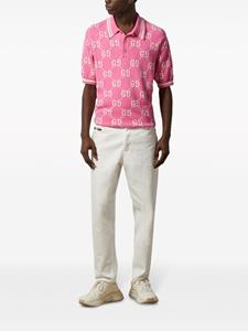 Gucci GG intarsia-knit polo shirt - Roze
