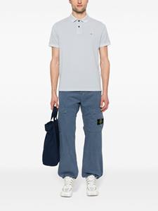 Stone Island Compass-appliqué cotton polo shirt - Grijs
