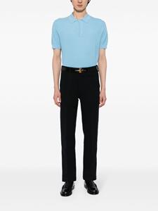 TOM FORD knitted short-sleeve polo shirt - Blauw