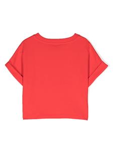Moschino Kids Teddy Bear-print cotton T-shirt - Rood