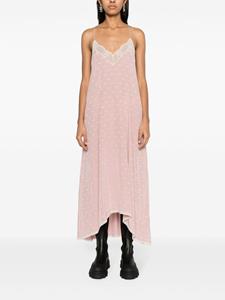 Zadig&Voltaire Risty wings-jacquard midi dress - Roze
