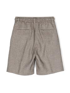 Paolo Pecora Kids dart-detail linen blend shorts - Beige