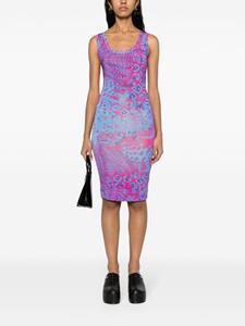 Versace Jeans Couture Animalier bodycon midi dress - Paars