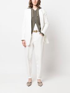Brunello Cucinelli Pantalon met toelopende pijpen - Wit