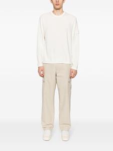 Stone Island Compass-badge ribbed-knit jumper - Wit