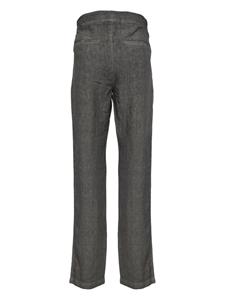 120% Lino straight-leg linen trousers - Grijs