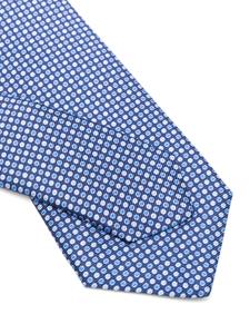 Kiton polka dot-print silk tie - Blauw