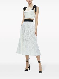 Alice + olivia Earla lace flared skirt - Wit