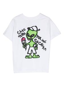 Molo Rodney Icecream Alien-print T-shirt - Wit