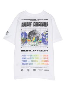 Adidas Kids trefoil-logo cotton T-shirt - Wit