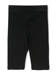 MSGM Kids logo-waistband cotton shorts - Zwart