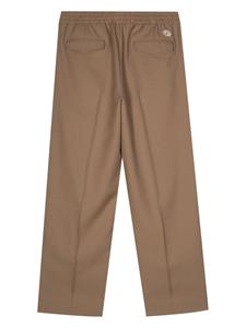 Gucci appliqué-logo cotton tapered trousers - Bruin