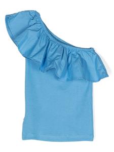 Molo ruffled-detailed knitted top - Blauw