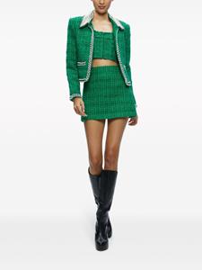 Alice + olivia Riley tweed miniskirt - Groen