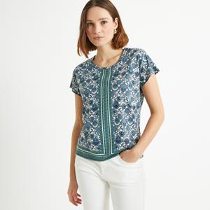 ANNE WEYBURN T-shirt met ronde hals, korte mouwen, bloemenprint