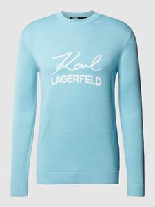 Karl Lagerfeld Gebreide pullover met label en ronde hals