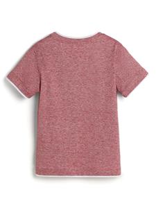 Brunello Cucinelli Kids T-shirt van linnenblend met monilikralen - Rood