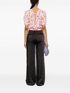 P.A.R.O.S.H. Zijden blouse met bloemenprint - Roze