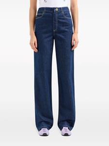 Emporio Armani high-rise straight-leg jeans - Blauw