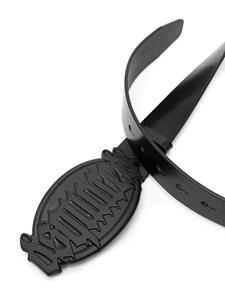 Dsquared2 Gothic logo-buckle leather belt - Zwart