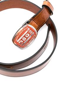 Dsquared2 logo-buckle leather belt - Bruin