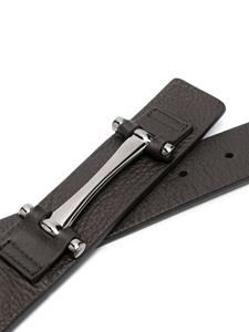 Canali pebbled-leather belt - Bruin