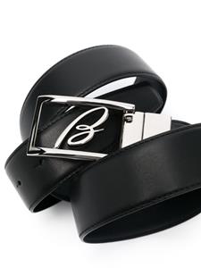 Brioni Omkeerbare leren riem met logogesp - Zwart