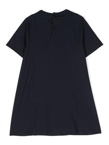 Il Gufo T-shirtjurk met strik - Blauw