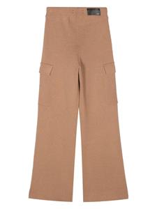 AMIRI logo-embroidered ribbed trousers - Bruin