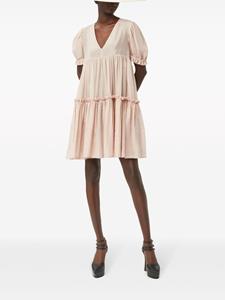 Nina Ricci ruffled silk-cotton minidress - Roze