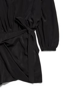 Balenciaga V-neck silk minidress - Zwart