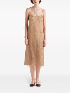 Prada Midi-jurk met ringlets - Beige