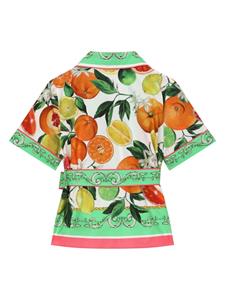 Dolce & Gabbana Kids Katoenen shirt met print - Oranje