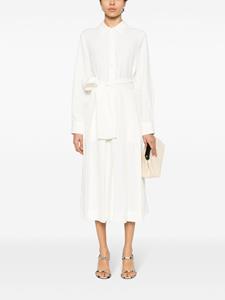 P.A.R.O.S.H. belted midi shirt dress - Wit