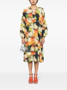 Stine Goya Veroma midi-jurk met abstracte bloemenprint - Veelkleurig
