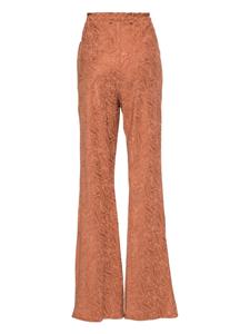 Song For The Mute paisley-embroidered flared trousers - Oranje