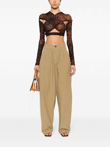 DARKPARK Phebe mid-waist wide-leg trousers - Beige