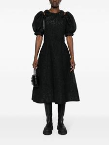 Simone Rocha cut-out crinkled midi dress - Zwart