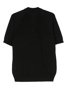 Lardini fine-knit polo shirt - Zwart