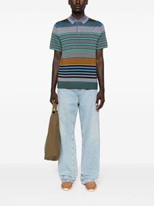 PS Paul Smith striped knitted polo shirt - Paars