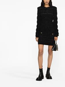 Balmain Tweed mini-jurk - Zwart